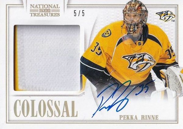 AUTO patch karta PEKKA RINNE 13-14 National Treasures Colossal /5